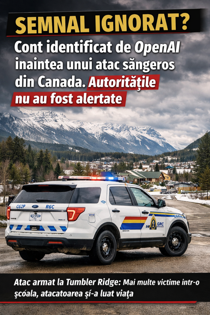 SEMNAL IGNORAT? Cont identificat de OpenAI înaintea unui atac sângeros din Canada. Autoritățile nu au fost alertate