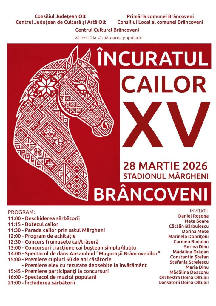 Încuratul Cailor Brâncoveni” ajunge sâmbătă la cea de-a XV-a ediție. Program complet