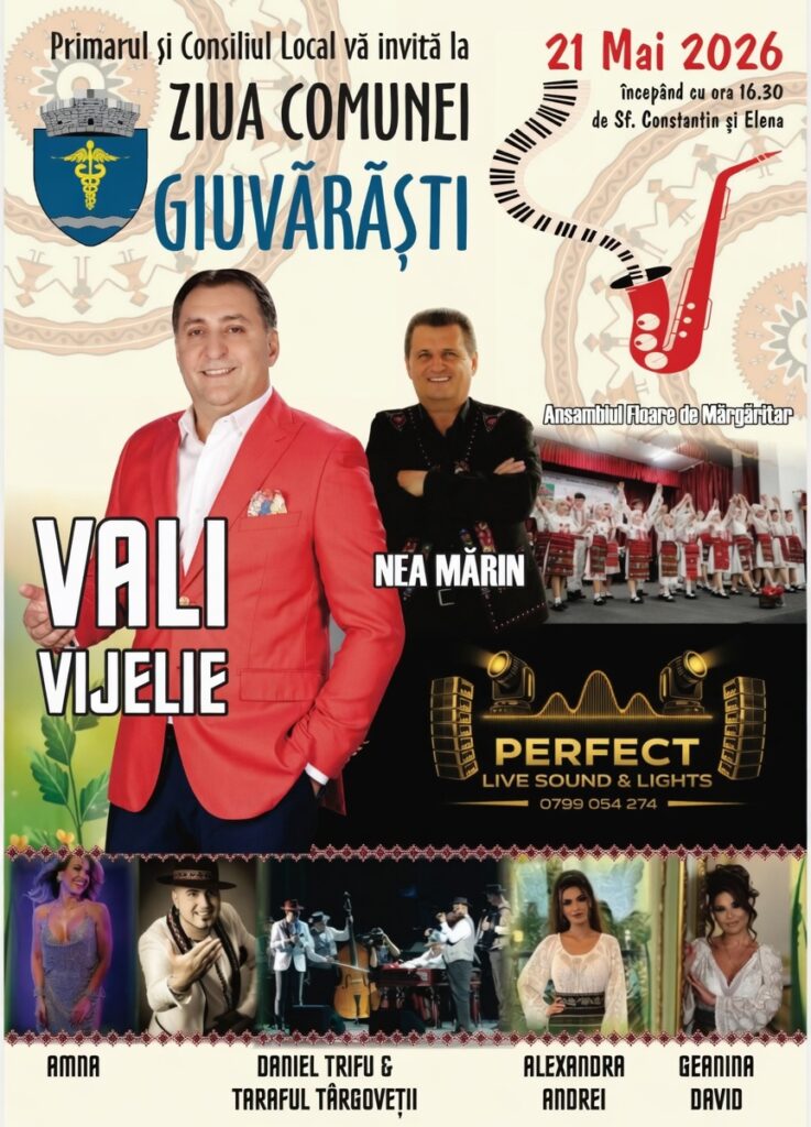 Vali Vijelie, Nea Mărin și Amna încing atmosfera la Ziua Comunei Giuvărăști
