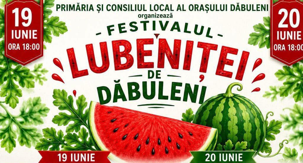 Petrecere mare în patria lubeniței: Dăbulenii sărbătoresc recolta cu un Festival al Lubeniței pe 19 și 20 iunie