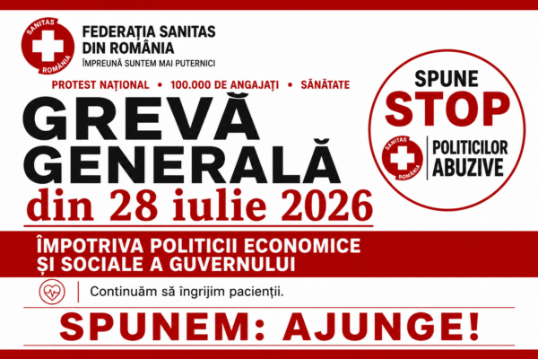 Greva generală în Sănătate a început. Ministerul cere raportarea urgentă a incidentelor din spitale
